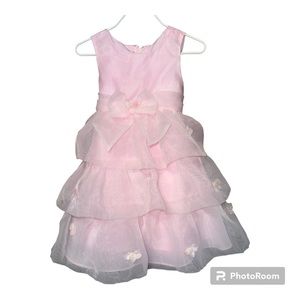 Bonnie Baby Light Pink Tiered Ruffle‎ Dress Size 24 months. Excellent condition!